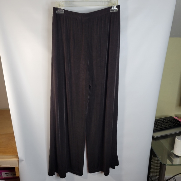 Chicos Travelers Brown Slinky Stretchy pants Size 1 Short - Picture 3 of 7